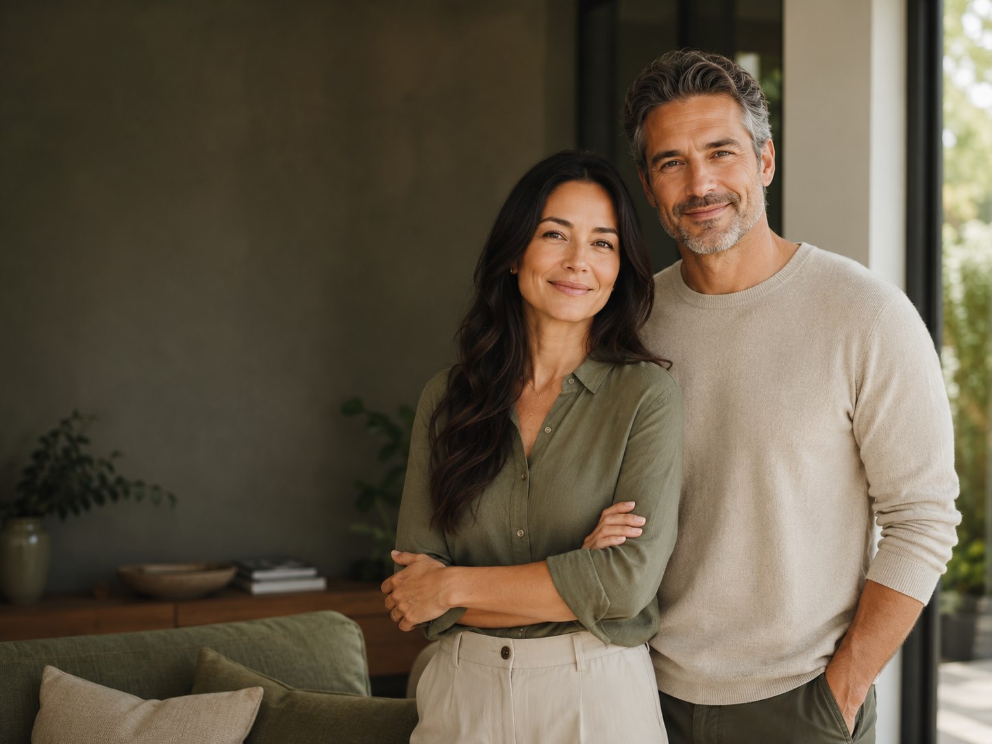Healthy couple feeling confident about their hormone health